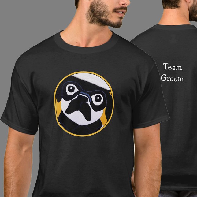 Team Brudgum Man Pug Sällskapsfest Present Gåva Id T Shirt (Skapare uppladdad)