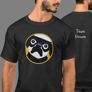 Team Brudgum Pojkar Pug Sällskapsfest Present Favo T Shirt