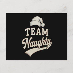 Team Busige Tomte Jul Xmas Matchande Familj Helg Vykort