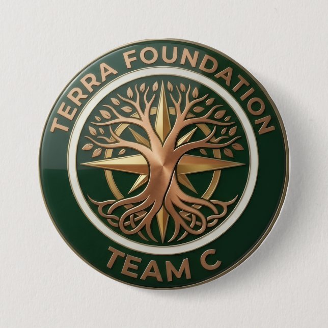 Team C – Terra Foundation Earth Emblem Knapp (Framsida)
