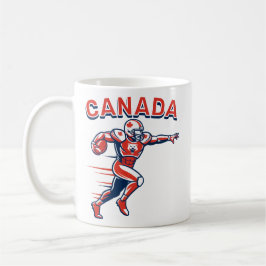 Team Canada Football Dynamic Patriotic Athlete Art Kaffemugg