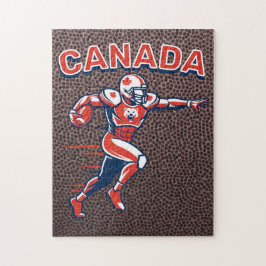 Team Canada Football Dynamic Patriotic Athlete Art Pussel