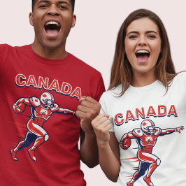 Team Canada Football Dynamic Patriotic Athlete Art T Shirt