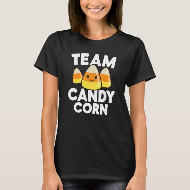 Team Candy corn Funny Halloween T Shirt (Framsida)