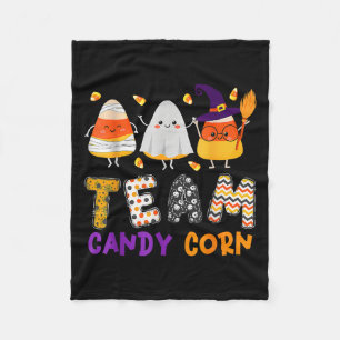 Team Candy corn Halloween är roligt med Witch Boo Fleecefilt