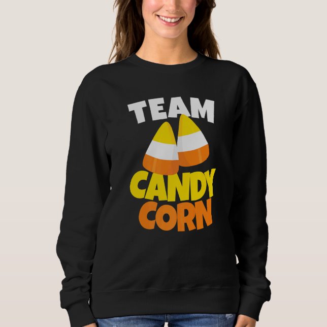 Team Candy corn Lazy Halloween Costume T Shirt (Framsida)