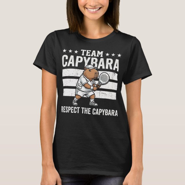 Team Capybara Respekt för Capybara T Shirt (Framsida)