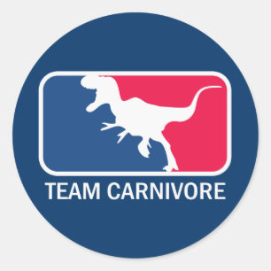 Team Carnivar Kött Älskare Steak Eater Runt Klistermärke