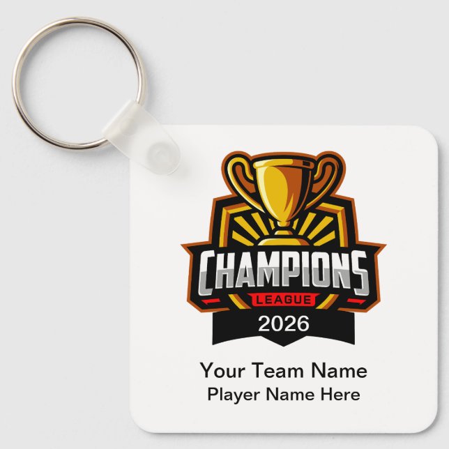 Team Championship Theme Bulk Custom Keychains Nyckelring (Framsida)