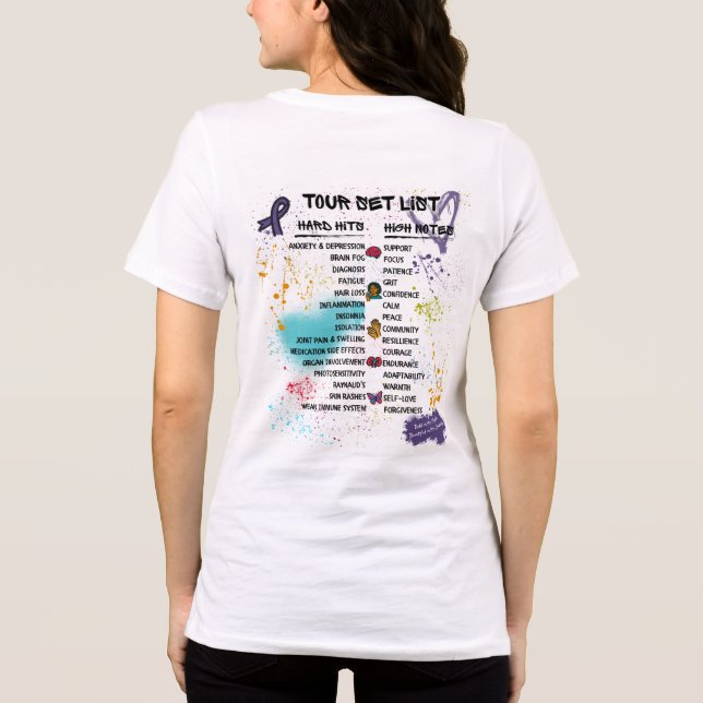 Team Cherokee Unbreakable Tour Dam-Tee (Vit) T Shirt (Baksida)
