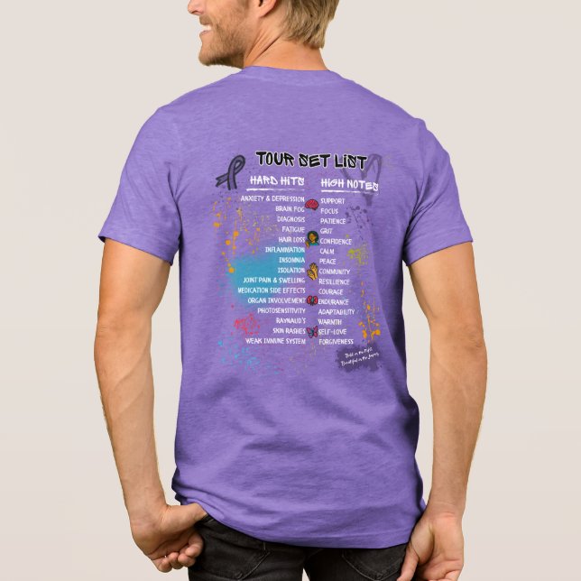 Team Cherokee Unbreakable Tour Herr T-shirt (Lila) (Baksida)
