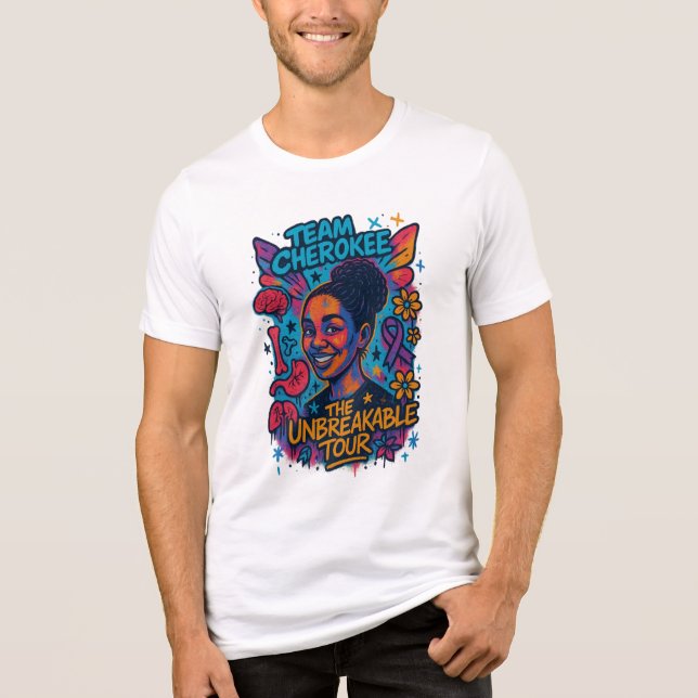 Team Cherokee Unbreakable Tour Herr T-shirt (Vit) (Framsida)