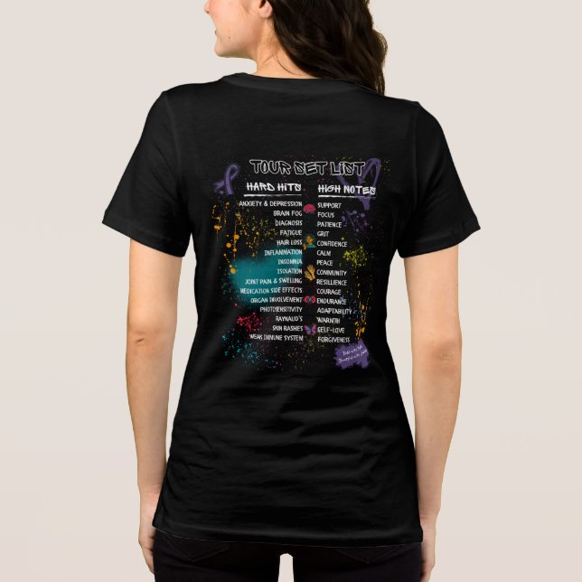 Team Cherokee Unbreakable Tour Women's Tee (Svart) (Baksida)