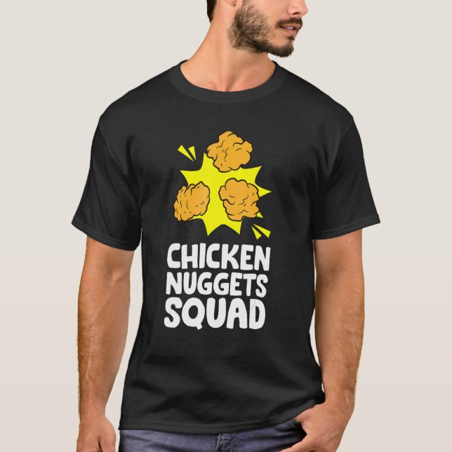 Team Chicken Nuggets  Kycklingnuggets Squad T Shirt (Framsida)