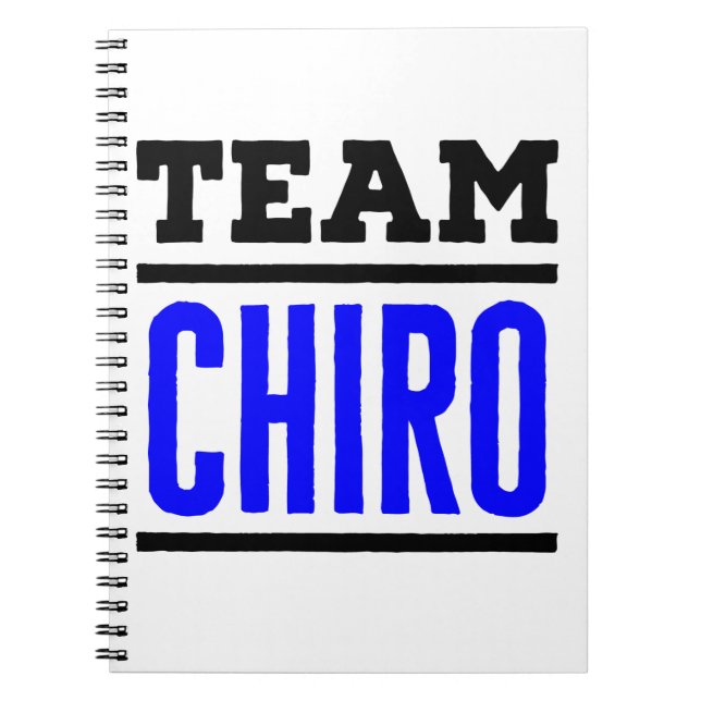 Team Chiro Chiropractor Chiropraktic Squad Anteckningsbok (Framsidan)