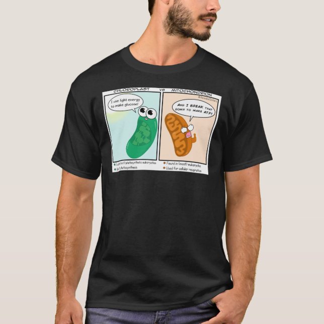Team Chloroplast vs Team Mitochondion Poster T Shirt (Framsida)