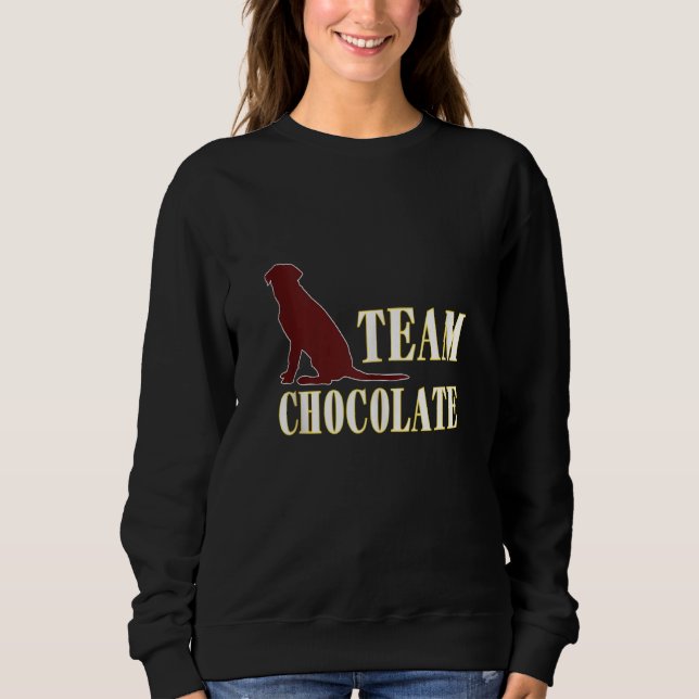 Team Chocolate Labrador Retriever Hund Fläkt V2 T Shirt (Framsida)