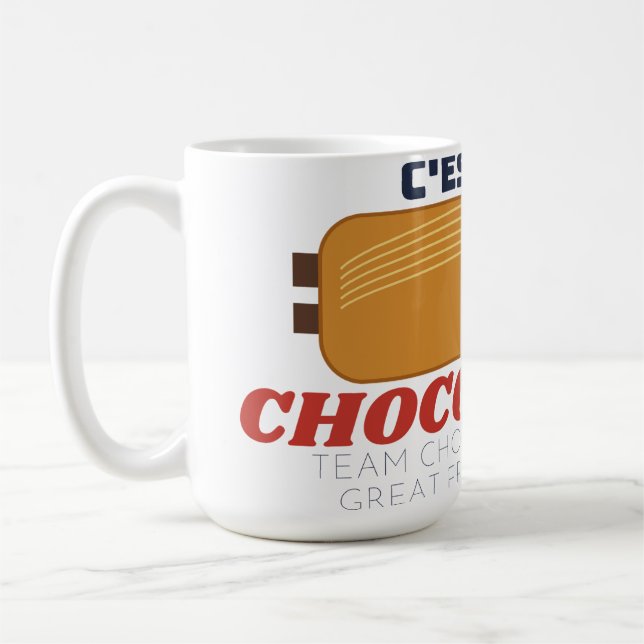 Team Chocolatine Fransk Chocolatine-mugg debatt Kaffemugg (Vänster)