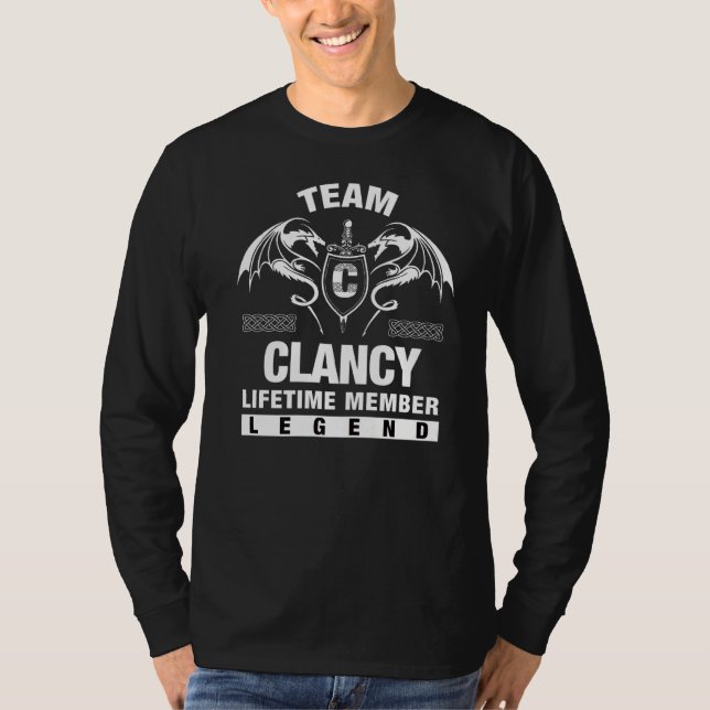 Team Clancy-livstidsmedlem T Shirt (Framsida)