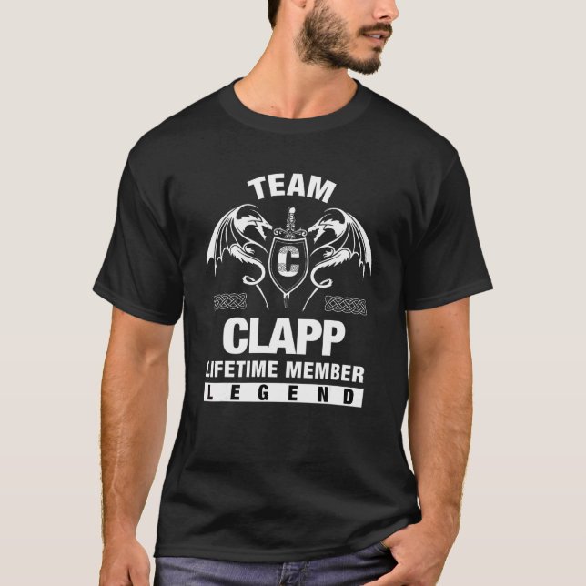 Team Clapp-livstidsmedlem T Shirt (Framsida)