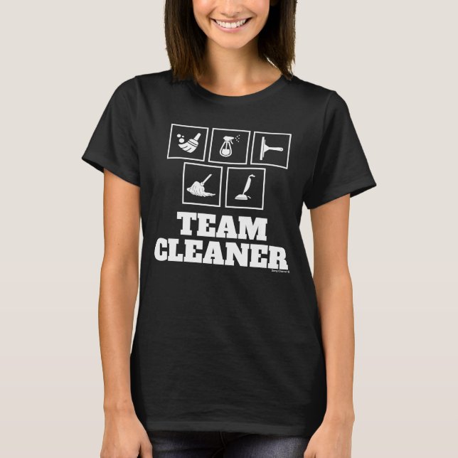 Team Cleaner Städning Crew Städning Dam Housekee T Shirt (Framsida)