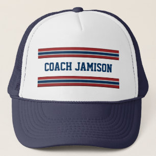 Team Coach Customized Namn i Jersey Färg Rand Keps