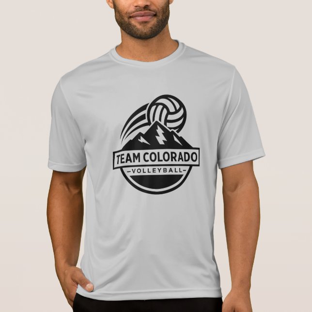 Team Colorado Volleyball - 100 % Poly/Moister Wick T Shirt (Framsida)