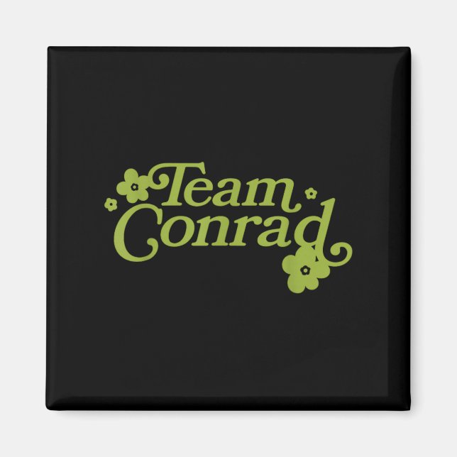 Team Conrad Blommig Grafisk För Män Kvinnor Roligt Magnet (Framsidan)