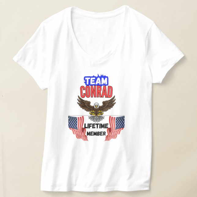 Team Conrad-livstidsnota V-Nacke T-Shirt (Laydown)