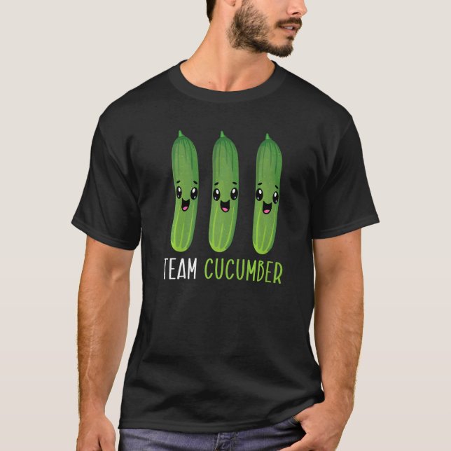 Team Cucumber Vegetable Plant Vegetarian Vegan T Shirt (Framsida)
