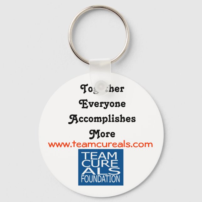 TEAM CURE ALS FOUNDATION KEYCHAINS NYCKELRING (Framsida)