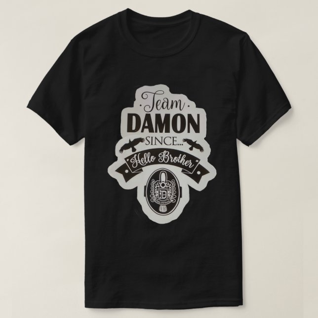 Team Damon sen hej bror T Shirt (Design framsida)