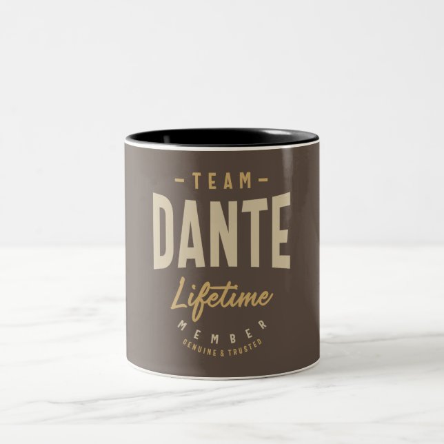 Team Dante Livtime Member Personlig Namn Två-Tonad Mugg (Center)