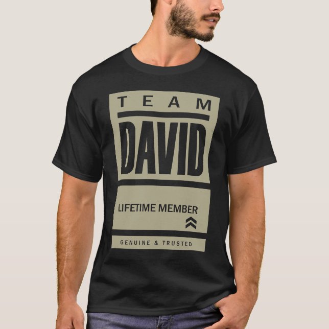 Team David Livtime Member T Shirt (Framsida)