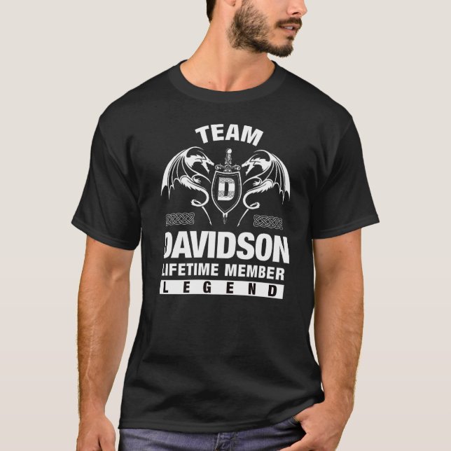 Team Davidson-livstidsmedlem T Shirt (Framsida)