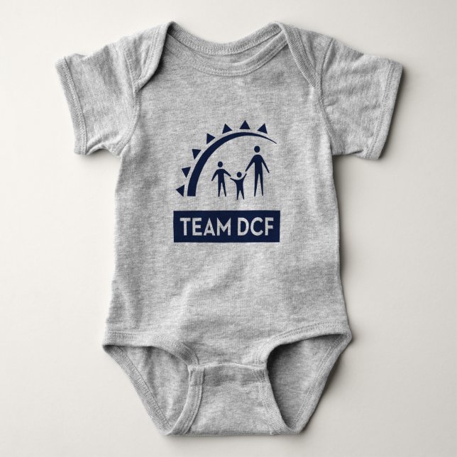 Team DCF Baby Bodydress - Blue Font T Shirt (Framsida)