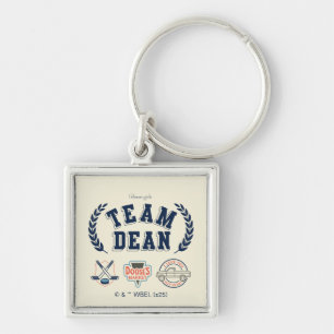 Team Dean Gilmore Girls-design Fyrkantig Silverfärgad Nyckelring