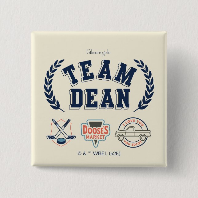 Team Dean Gilmore Girls Design Knapp (Framsida)