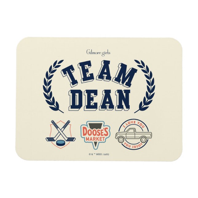 Team Dean Gilmore Girls Design Magnet (Horisontell)
