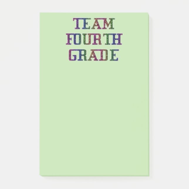 Team den fjärde klassen, novelty skolar post-it block (Framsida)