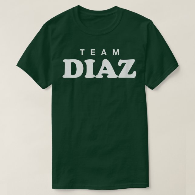Team Diaz Personalized Surname Bride Groom Family  T Shirt (Design framsida)