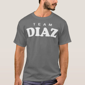 Team Diaz Personlig Efternamn Bride Groom Family T Shirt