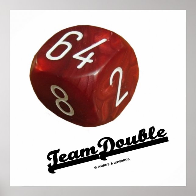 Team Dubbla (Backgammon Doubling Cube) Poster (Framsidan)