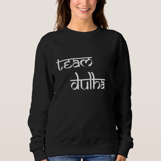 Team Dulha Indian Bröllop Sydasiatiska indiska Des T Shirt (Framsida)