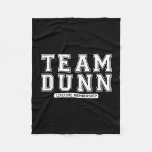 Team dunn familj efternamn återförening besättning fleecefilt