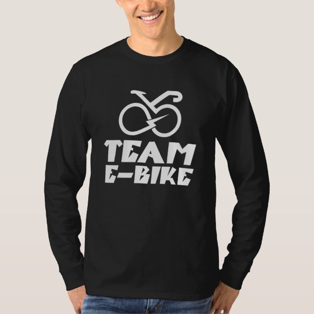 Team E Cyklist Cykling Cykling El T Shirt (Framsida)