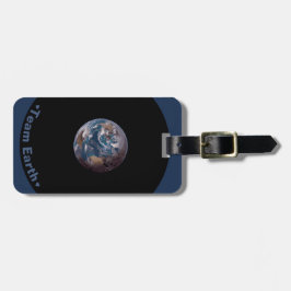 "Team Earth" Blå Marmor Bagagebricka