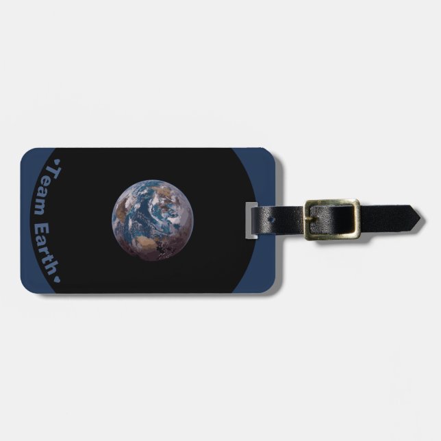 "Team Earth" Blå Marmor Bagagebricka (Horisontell Framsida)
