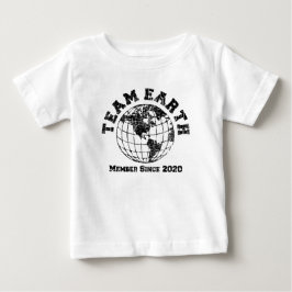 Team Earth Member sedan 2020 Baby Bodykostym T Shirt