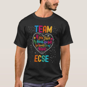 Team ECSE-utvärdering Vecka Back to school Heart T Shirt